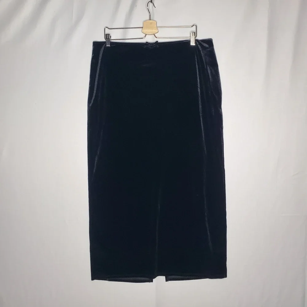 Wild Fable Velvet Maxi Skirt Women XL‎ Black Pullon Romantic Y2K Grunge 90s